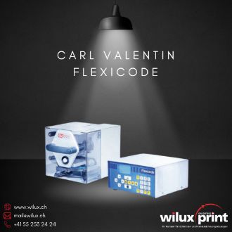 Carl Valentin Flexicode (End of Life) – Druckmechanik und Ansteuerelektronik des Foliendirektdruckers (TTO). WILUX-Empfehlung als Migrations-Alternative: Carl Valentin Dynacode II oder DPM IV.