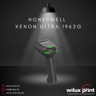 Rückansicht des Honeywell Xenon Ultra 1962g – Nachfolger des Xenon XP 1952g (End of Life). Ergonomisches Design mit Bluetooth-Konnektivität für Einzelhandel und Industrie.