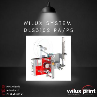 Der Etikettenapplikator WILUX System DLS3102 PA/PS, mit rotem Gehäuse, bietet präzise Etikettenapplikation im Stillstand. Ausgestattet mit pneumatischen oder elektrischen Applikationsmethoden für Flexibilität.