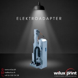 WILUX WLS-III Etikettenspender mit Elektroadapter zur Etikettierung im Stillstand