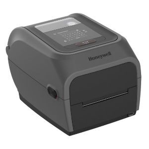 Honeywell PC45t Desktop-Barcodedrucker in einer rechtsgerichteten Frontansicht,  speziell entwickelt für höchste Ansprüche im Thermotransferdruck